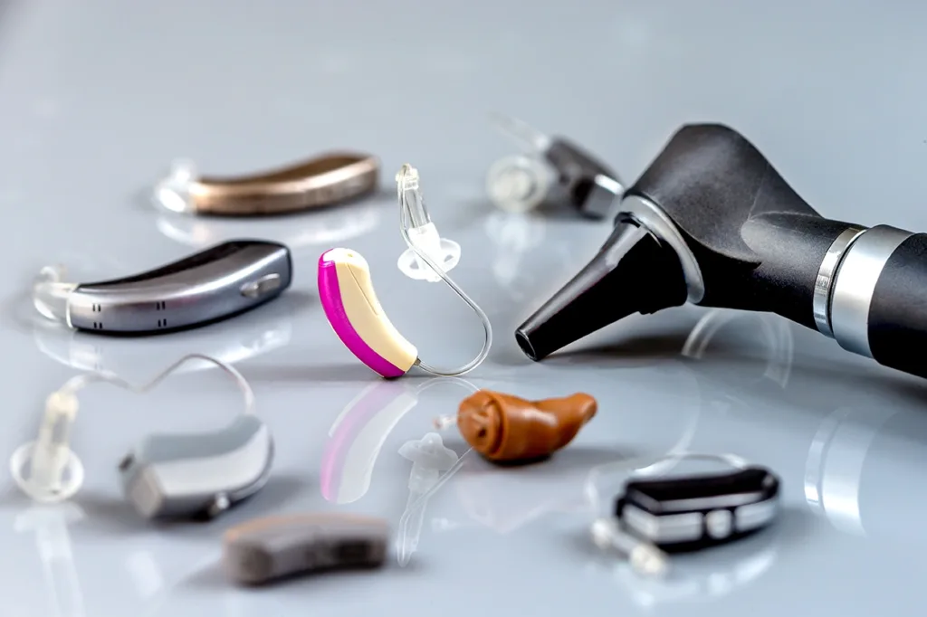 multiple styles of prescription hearing aids